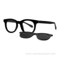 Luxury Bevel TR90 Magnetic Polarized Clip On Sunglasses